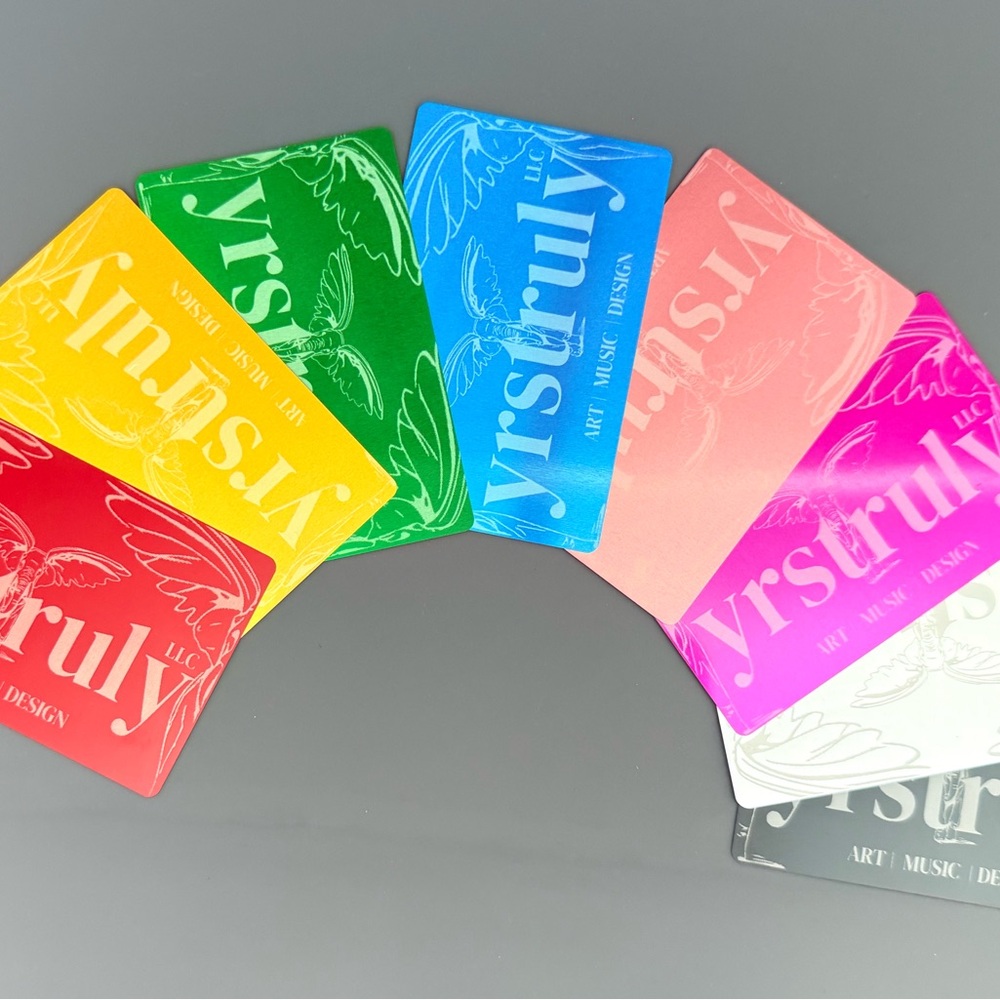 Custom metal business cards